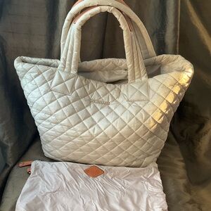 MZ Wallace Cream Quilted Tote